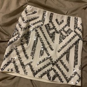 Express white with sequin skirt